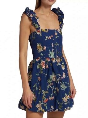NWT Sea New York Navy embroidered floral Julian mini dress - women’s large $325
